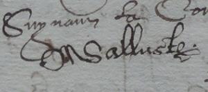 Signature de Marianne de Saluste