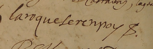 Signature de Charles de Gimat