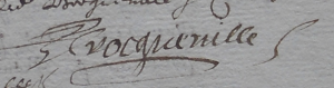 Signature de Janotet Broqueville fils de Joseph et d'Anthonie Demau.