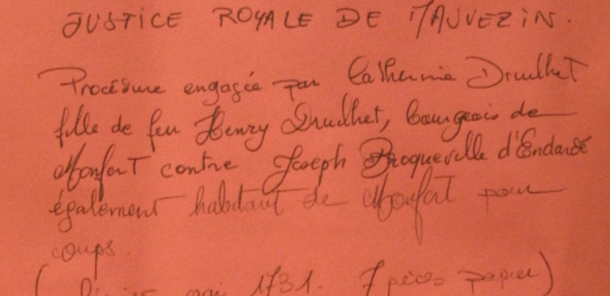 Justice royale de Mauvezein Procès