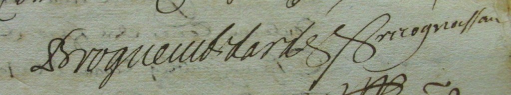 Signature de Jean Ier d'Endardée