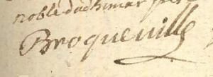 Signature de Joseph sieur de Larroque