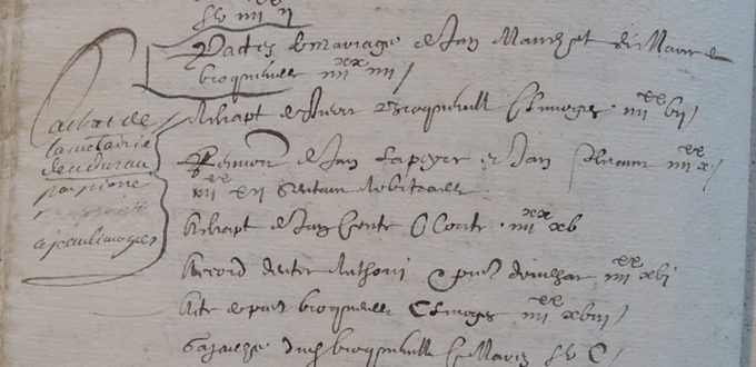 Répertoire des protocole du notaire lauzéro 1621