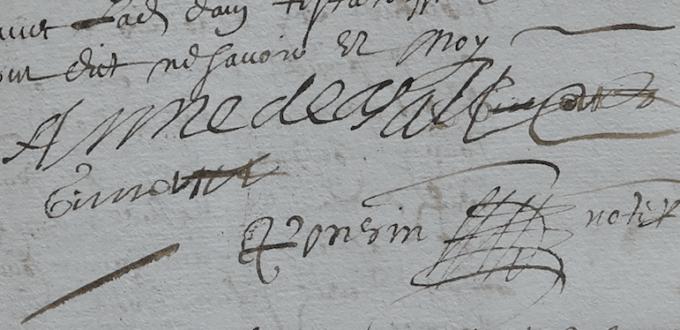 Signature de Anne de Rey Dame de la Salle