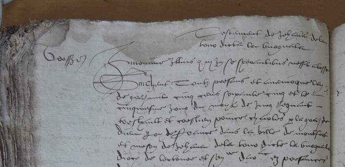 Testament de Yolande de la Tour